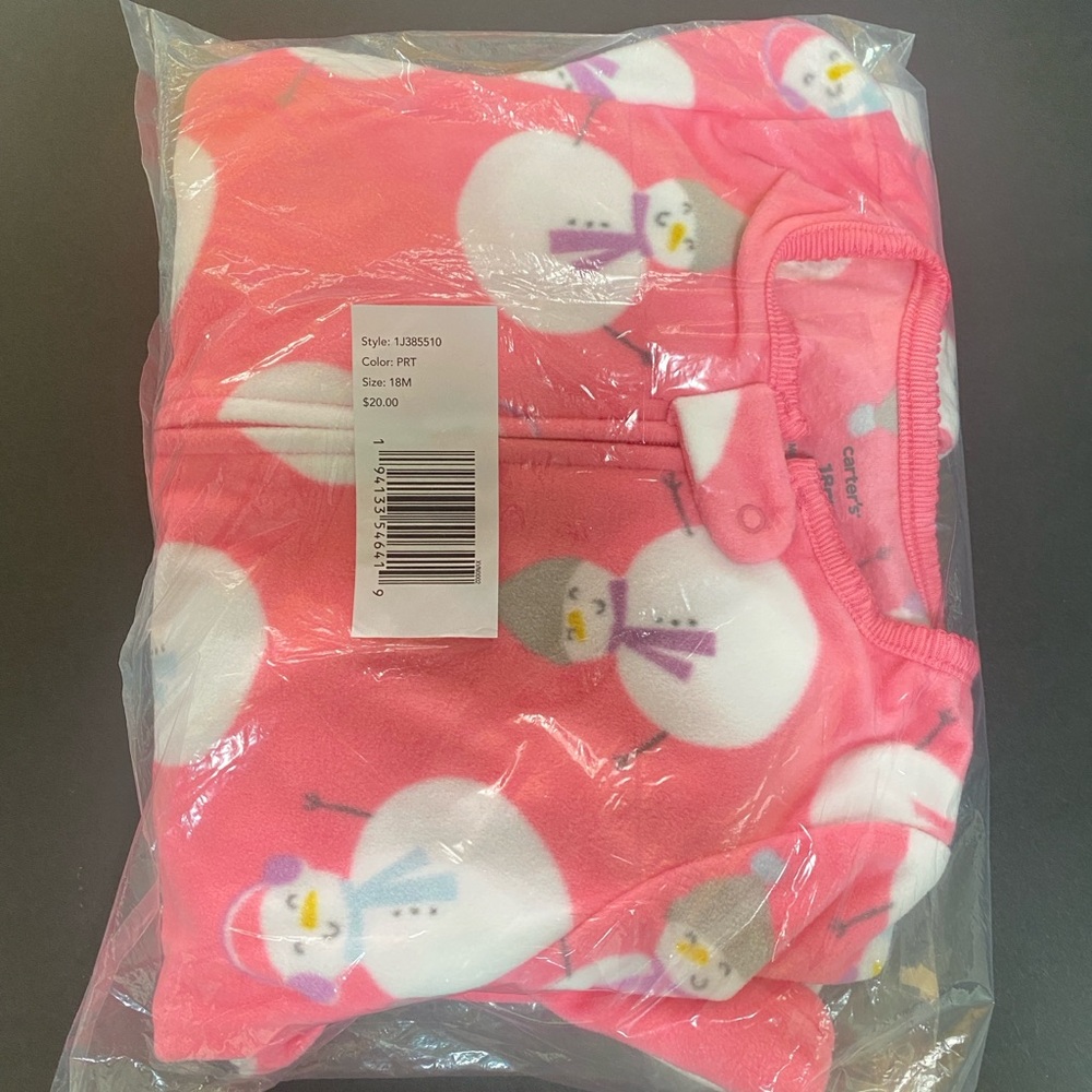 Carter's Pink and White Pajama Set Soft and Lightweight